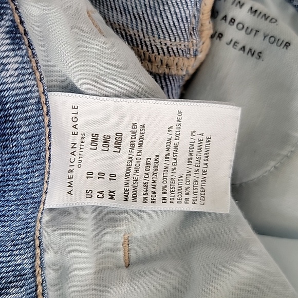 AE Stretch Mom Straight Jean Sz 10 Long - Picture 6 of 12